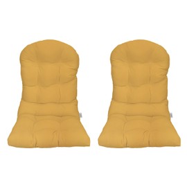 RSH DECOR: Sunbrella Tufted Adirondack Chair Cushions Set of 2 | Sunbrella Performance Fabric | 42.5” x 21” | Water and Fade-Resistant | Outdoor Cushions for Patio Furniture | Canvas Buttercup Yellow