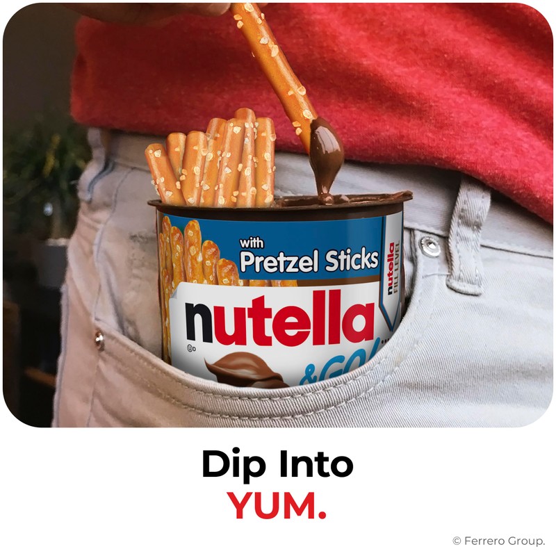 Nutella & Go! Hazelnut Spread with Pretzel Sticks, On-the-Go Snack