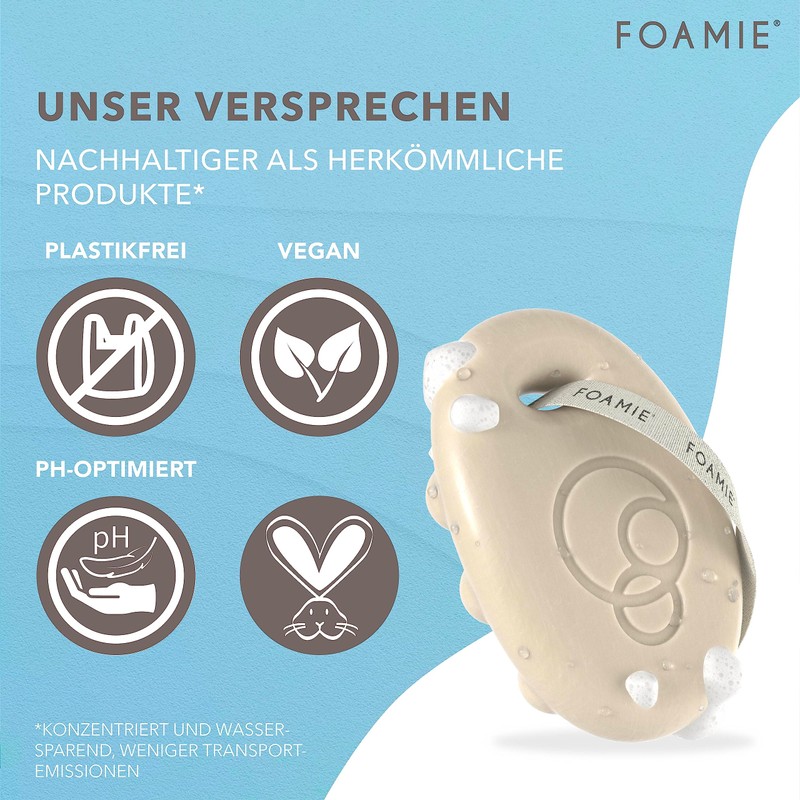 Foamie Solid Shower Gel with Coconut and Cocoa Butter, Massage