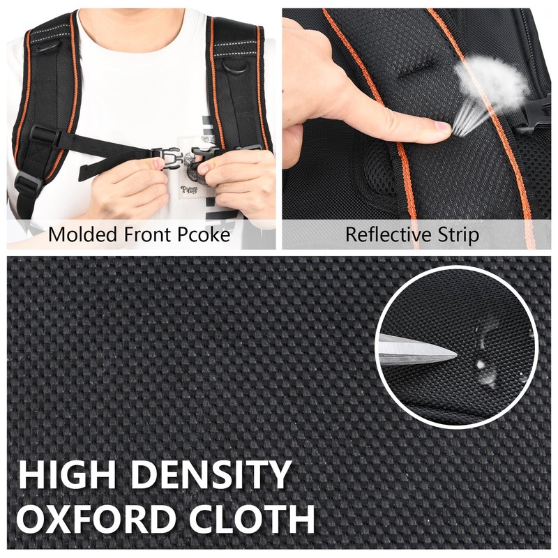 Backpack Tool Bag - LOKASS Tool Backpack Heavy Duty Tool