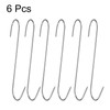 sourcing map 6pcs 7" Meat Hooks 304 Stainless Steel Butcher