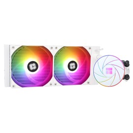 Thermalright Aqua Elite 240 White ARGB V4 CPU Water Cooling,White Aio CPU Cooler, 240 Cooling Row Size,Double PWM Fans with S-FDB Bearings,for AMD/AM4/AM5,Intel LGA1851/1150/1151/1200/2011/ 1700