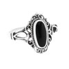 Windalf Alisa Women's Ring 14 mm Silver Ring Black Onyx