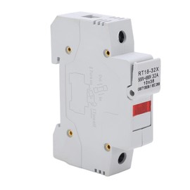 Pack of 10 Fuse Holders Top-Hat Rail 32A AC 500-690V RT18-32X 1P Modular Fuse Holder with Indicator Light for RO15 10 x 38 mm PV Fuse
