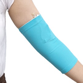 Arm PICC Line Sleeve Protector, Elbow Breathable Cast Nursing Cast Cover Supplies for Arm Circumference 12.2"-14", Cyan (L)