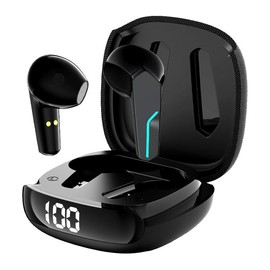 MyJoy Fashion Wireless Bluetooth Earbuds - Sleek and Stylish Design, 180hrs Standby, Wireless Charging - Color: Black