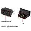 TA-VIGOR 6pcs 5 Pins Universal Power Window Switch, Momentary Electric