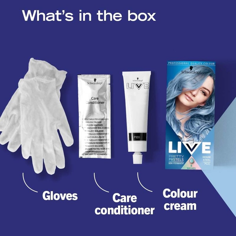 Live Pretty Pastels Semi-permanent Blue Hair Dye, Lasts Up To