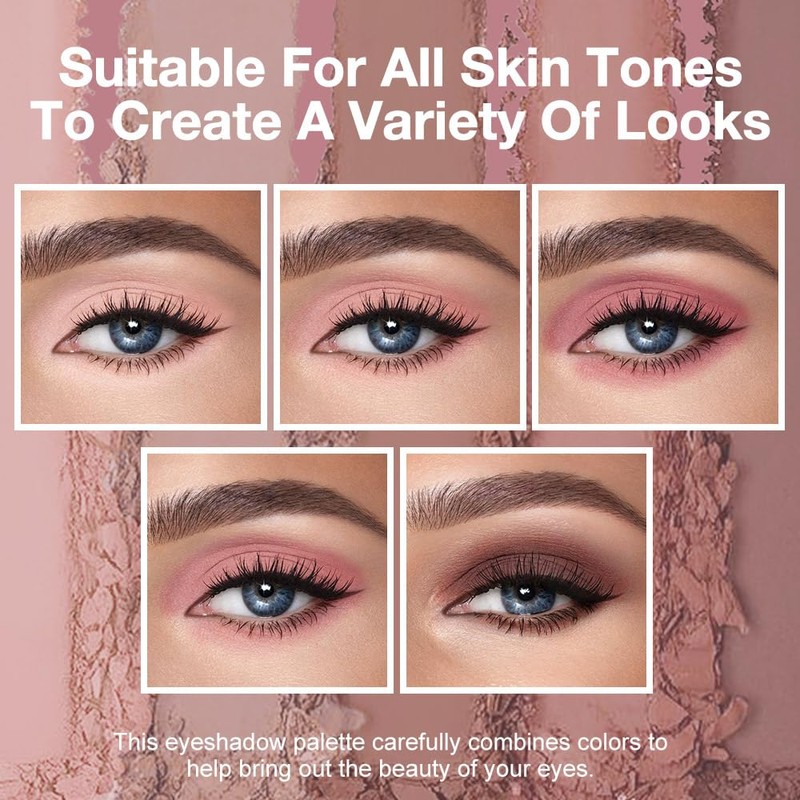 Mivota 5Color Matte Eyeshadow Palette, Neutral Cool-Toned Taupe Eye Shadows,