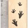 Rat Paw Prints Rubber Stamp, Mouse Tracks