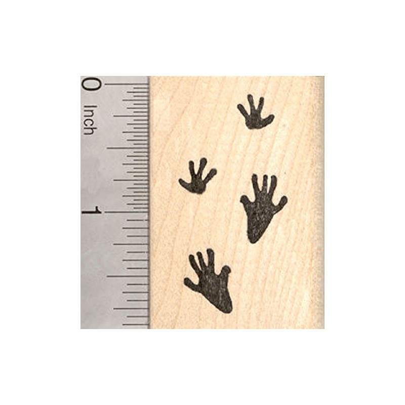 Rat Paw Prints Rubber Stamp, Mouse Tracks