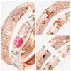 wynameleri Vintage Jewelry Cloisonne Handcrafted Enameled Gorgeous Rhinestone Flower Gold