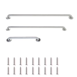 Grab Bars Builder Packs Perfect for Commercial Bathrooms | 18”, 36”, & 42” Long 1.5” Dia, Smooth Surface ADA Compliant Grab Bars for Bathtubs and Showers Supports up to 400 lbs of Weight (Smooth)