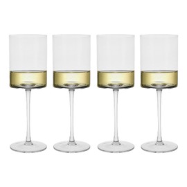 BTGLLAS 13OZ Wine Glasses Set of 4 - Elegant Handblown Glassware for Red White Wine - Crystal Clear Goblets Gift Set for Wedding (4, 13OZClear)