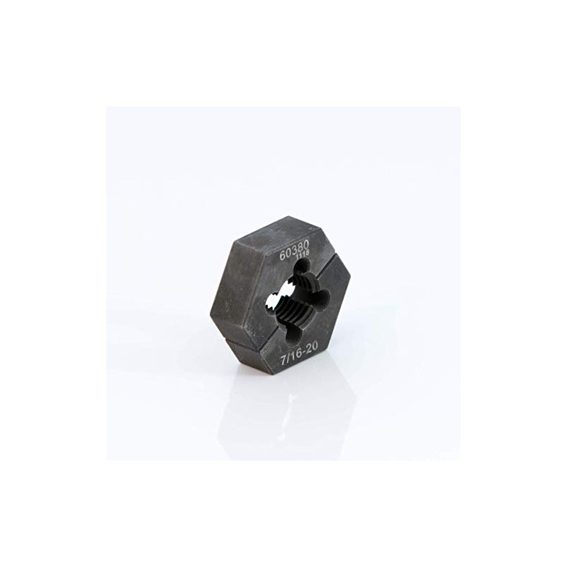 Steelman 7/16-20 SAE Split Die Thread Chaser, Indexing Pins, Steel,