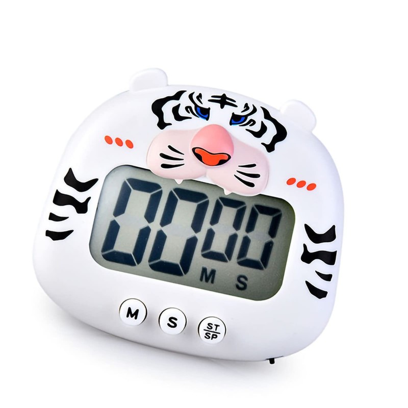 Tiger Cute Cartoon Animal Digital Countdown Kid LCD Display Magnetic