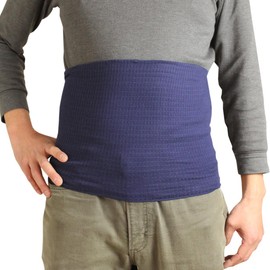 BS 3717-A-C Bedrock Bath Dark Cotton Ribbed Waist Warmer (M, Navy)