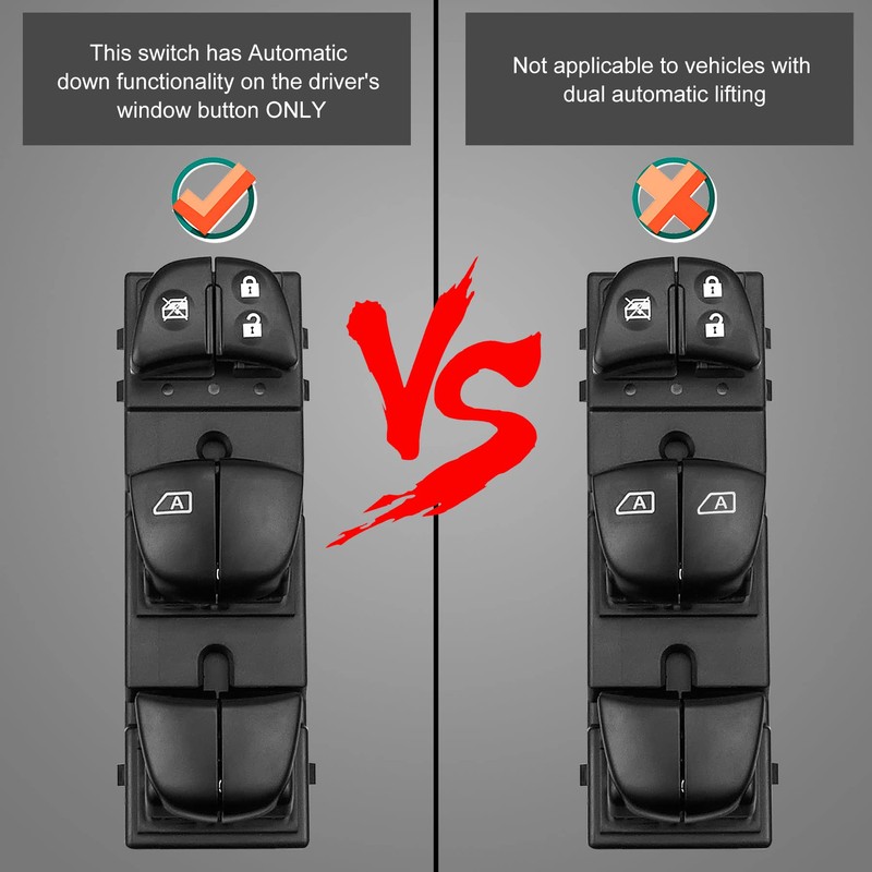 Master Power Window Control Switch Fit for Nissan Pathfinder Altima