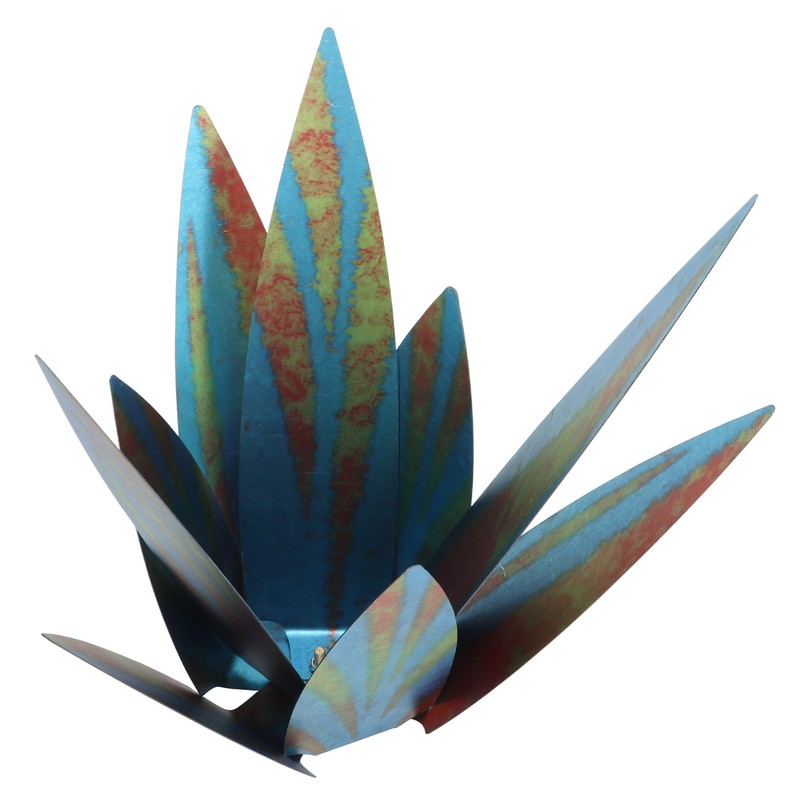 9PCS Tequila Rustic Sculpture Waterproof DIY Metal Agave Plant for