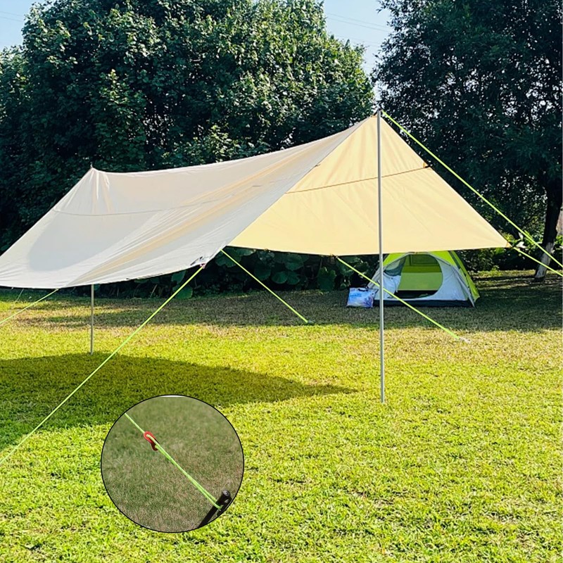 Reflective Tent Guy Ropes, 10 PCS Green Tent Guide Rope