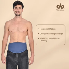 WansMed Ostomy Bag Covers for Men and Women, Stylish Ostomy Belt for Sports and Daily Use, Compatible for All Colostomy Bags, Blue-X-Large, Blue, X-Large