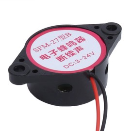 5pcs Summer Alarm ABS 12V Continuous Tone Cable Active Piezo Buzzer for Signal Alarm (Black)