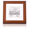Gallery Solutions with 8"x8" Flat Walnut Frame - Square Tabletop