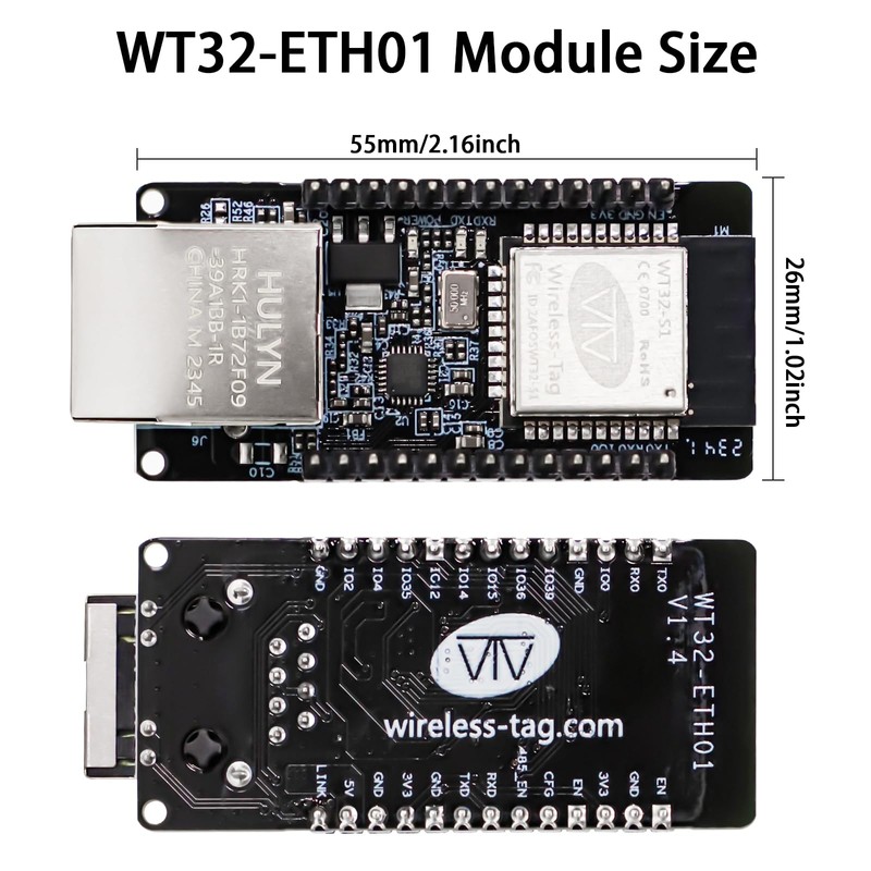 WT32-ETH01 Embedded Serial Port Networking with ESP32 RUIZHI MCU Module