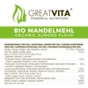 GreatVita Mandelmehl, naturbelassen, blanchiert, 500g gemahlene Mandeln