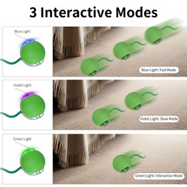 AnyEnjoy Interactive Cat Toys for Indoor Cats,Automatic Cat/Kitten Toys for Bored Indoor Adult Cats,Motion Activated, Green