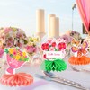 HOWAF 9pcs Hello Spring Honeycomb Centerpiece Decorations, Spring Tulips Table