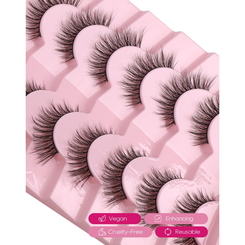 Cat Eye Lashes Light Short Eyelashes Natural Look Thin Band