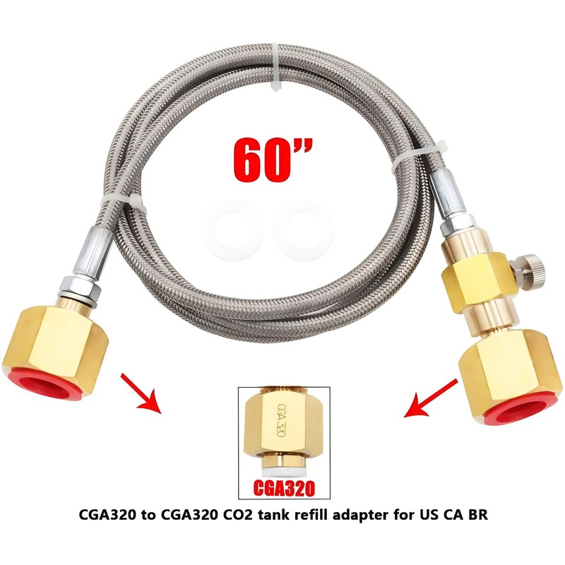 Co2 Tank Cylinder Refill Station Filling Charging Adapter With 60