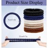 Men's Hair Ties, 10 Pack Men Bracelet Braided Hair Ties