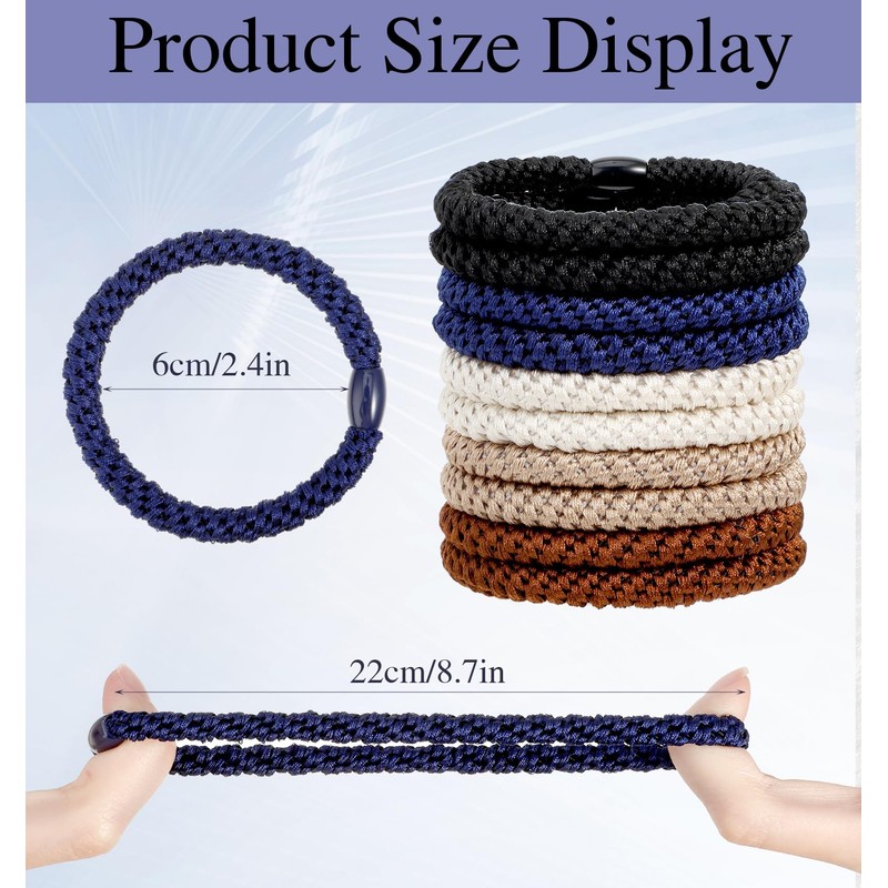 Men's Hair Ties, 10 Pack Men Bracelet Braided Hair Ties