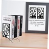 MAGICLULU 1Pair Hollow Iron Bookends Heavy Duty Book Shelf Holder