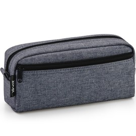 xincx Big Capacity Pencil Case Stationery Pouch, Multi-Colored Pen Pouch, Cosmetic Pouch Bag, Pen Bag with Zipper for Boy Girl (Dark Gray)