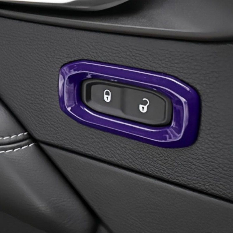 VXZLRR Inner Door Lock Switch Button Bezel Trim Cover Compatible