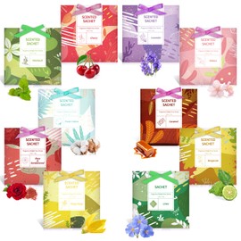 SCENTORINI Scented Sachet, Fragrance Sachets Bags for Wardrobe Drawers Closets, Hanging Wardrobe Sachets, 30 grams x 10 Pack