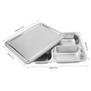 Stainless Steel Rectangular Divided Plates Tray, Dinner Plates Divided Dinner