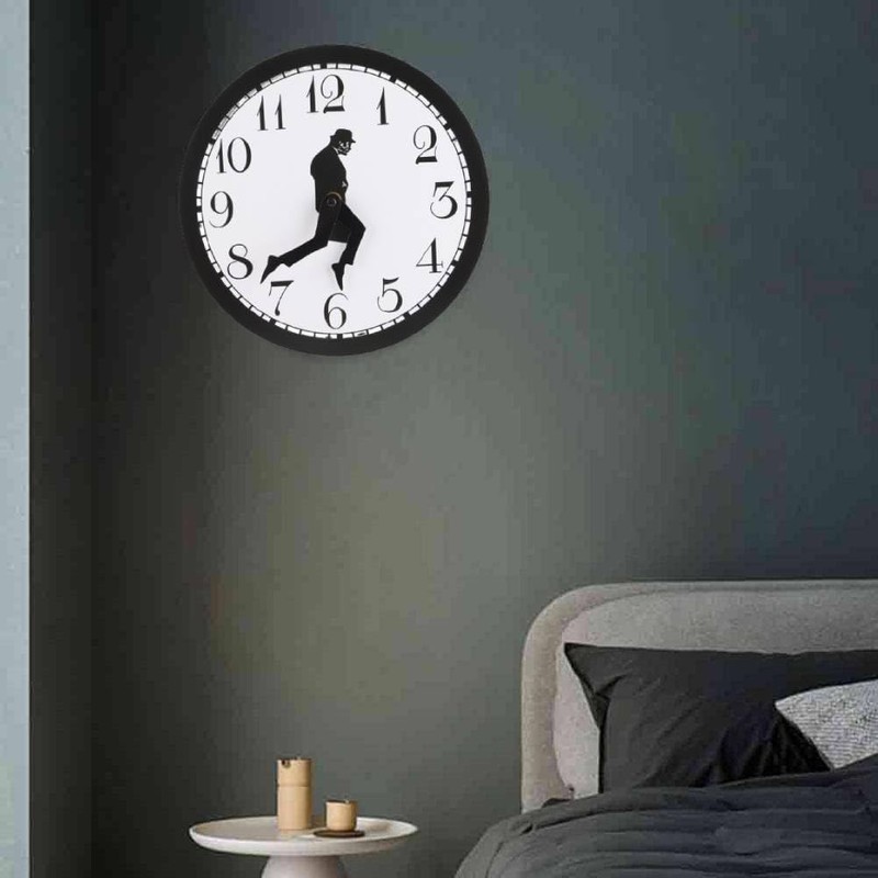CYSFETENA 10 in Acrylic Plastic Silly Walk Wall Clock, Home