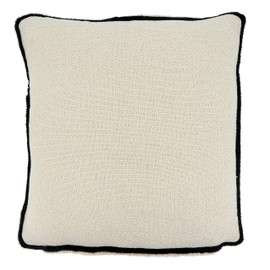SARO LIFESTYLE Noir Et Blanc Collection Down Filled Reversible Throw Pillow, 18", Black & White