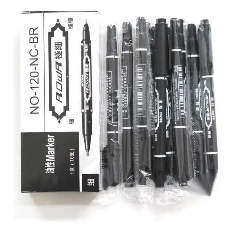 Marcador Permanente Plumon Boligrafo Rotulador Indeleble Kit