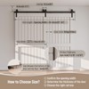 4-14FT Bypass Sliding Barn Door Hardware Kit Single Track System