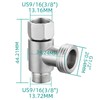 Tecmolog Add On Tee Fitting Stainless Steel Toilet Water Supply
