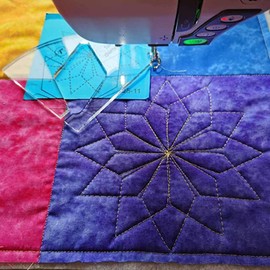 Free Motion Quilting Ruler Quilting Template Fan Diamond Template for Domestic Sewing Machine