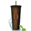 Joymaking Studded Tumbler with Straw and Lid, Double Walled Cold
