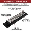 SWZHAI 150A Bus Bar 12V Marine 1/4" Power Distribution Block