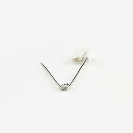 OsoCozy Cloth Diaper Nappy Pins 4 Pack - 4 Stainless Steel Safety Pins with Locking Plastic Heads. Durable, Safe and Cute 2.2 Inches Long (White)