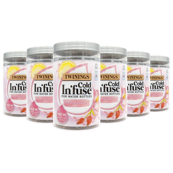 Twinings Cold Infuse Rose Lemonade, New Improved Taste, 72 Teabags (Multipack of 6 x 12 Infusers)